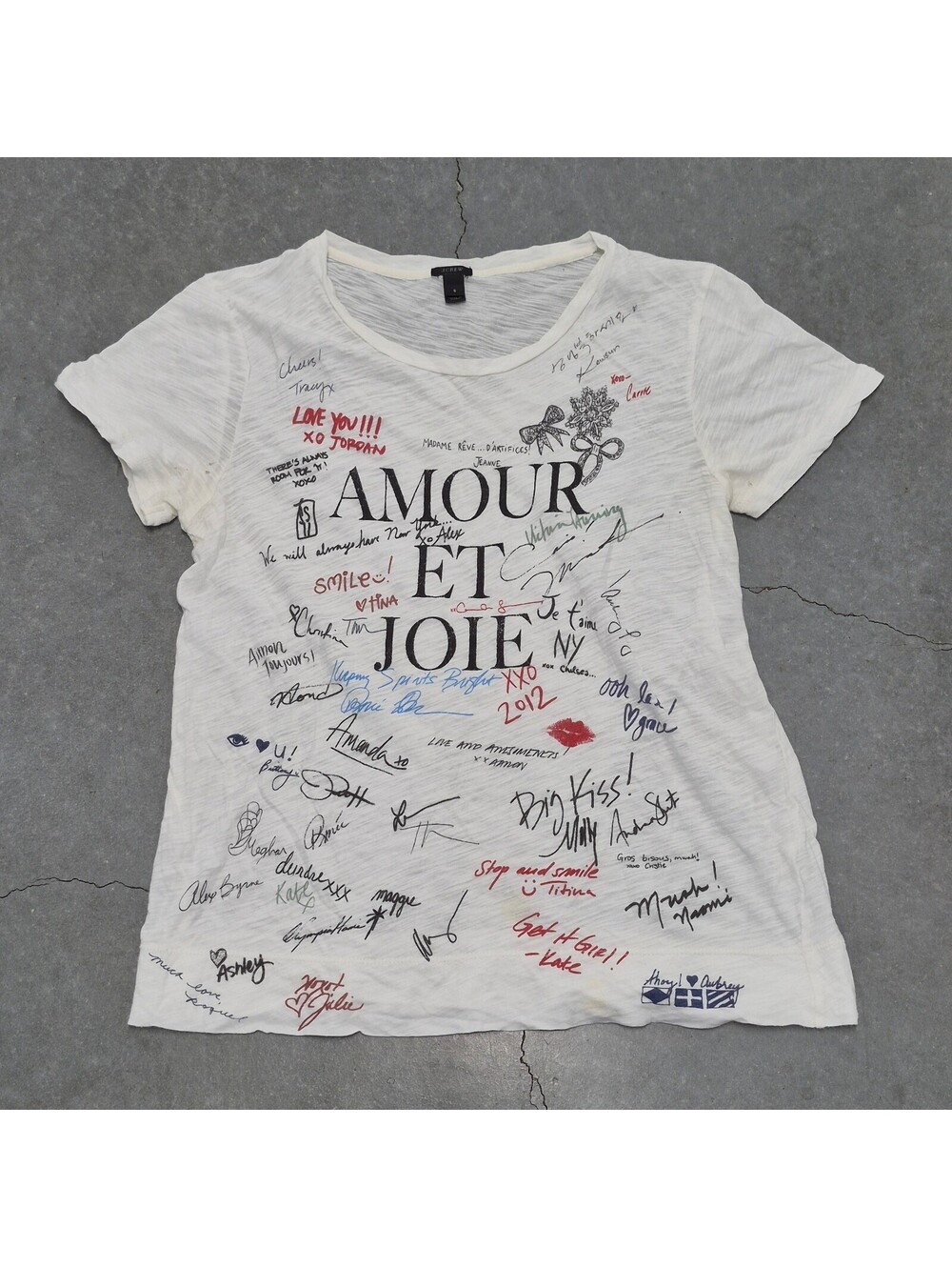 J.Crew Amour Et Joie Signature T Shirt